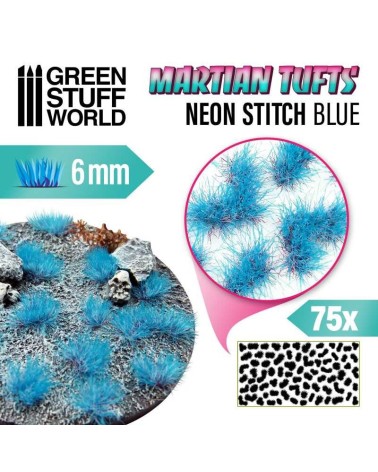 MARTIAN TUFTS - NEON STITCH BLUE