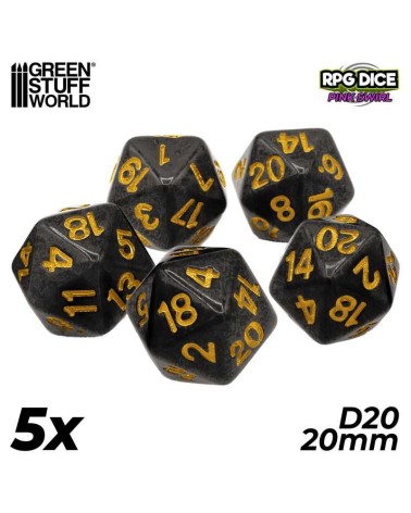BLACK SWIRL D20 20MM X5