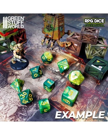 GREEN SWIRL D20 20MM X5