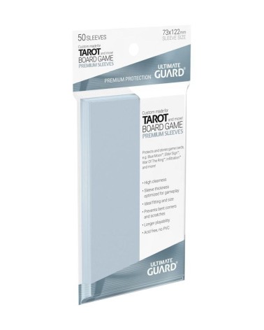 ULTIMATE GUARD PREMIUM SOFT SLEEVES TAMAÑO TAROT TRANSPARENTES (50)