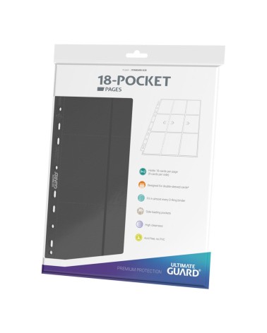 ULTIMATE GUARD 18-POCKET PAGES SIDE-LOADING GRIS (10)
