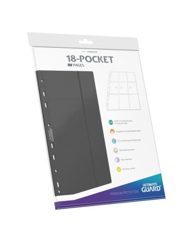 ULTIMATE GUARD 18-POCKET PAGES SIDE-LOADING GRIS (10)