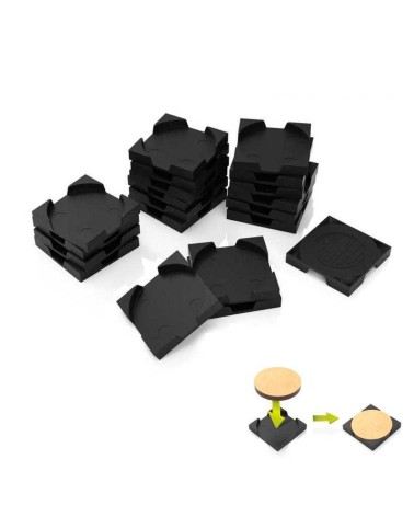 ROUND TO SQUARE BASE ADAPTER 25MM X20