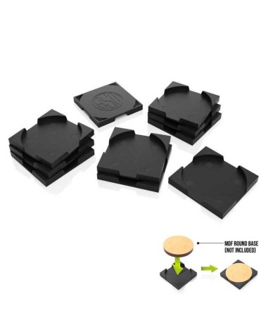 ROUND TO SQUARE BASE ADAPTER 40MM X00