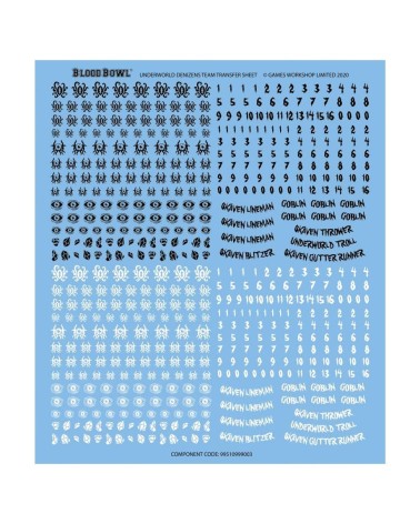 BLOOD BOWL: UNDERWORLD DENIZENS TEAM - THE UNDERWORLD CREEPERS