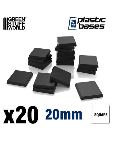 PLASTIC SQUARE BASE 20MM X20