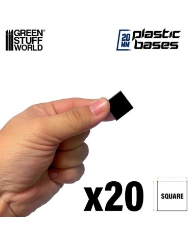 PLASTIC SQUARE BASE 20MM X20