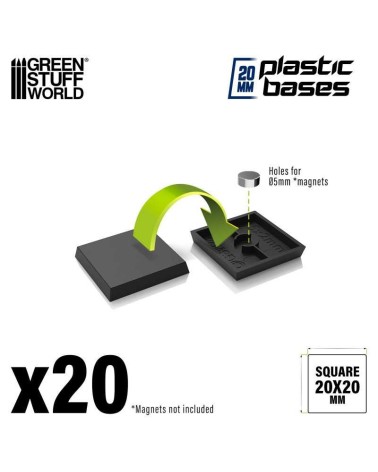 PLASTIC SQUARE BASE 20MM X20