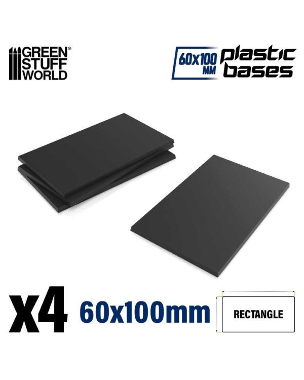 PLASTIC RECTANGLE BASE 100X50MM X4