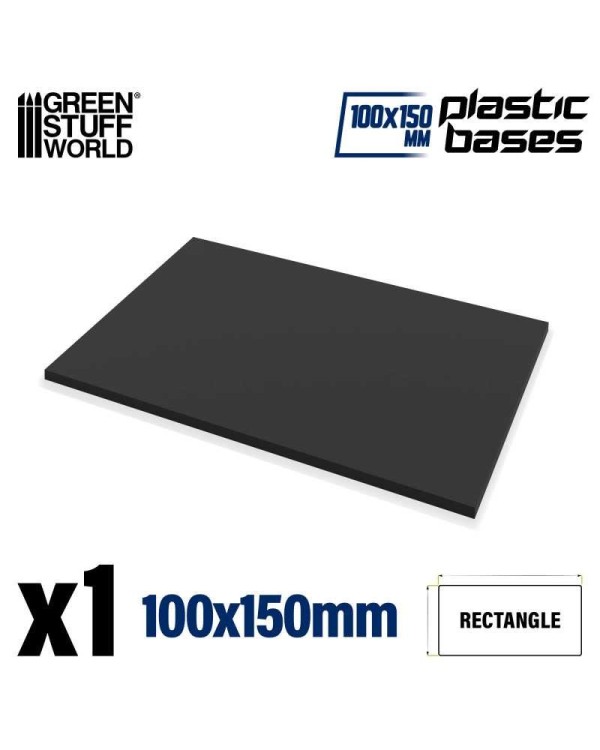 PLASTIC RECTANGLE BASE 100X150MM X1