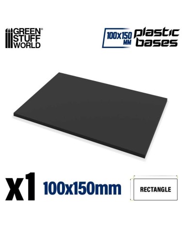 PLASTIC RECTANGLE BASE 100X150MM X1