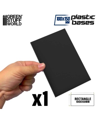 PLASTIC RECTANGLE BASE 100X150MM X1