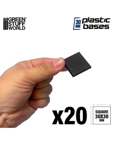PLASTIC SQUARE BASE 30MM X20