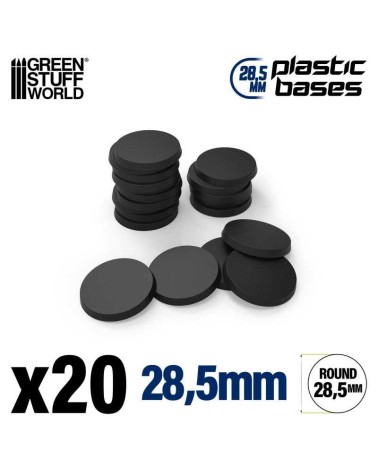 PLASTIC ROUND BASE 28.5MM X20
