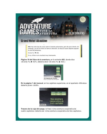 ADVENTURE GAMES: GRAN HOTEL ABADDON