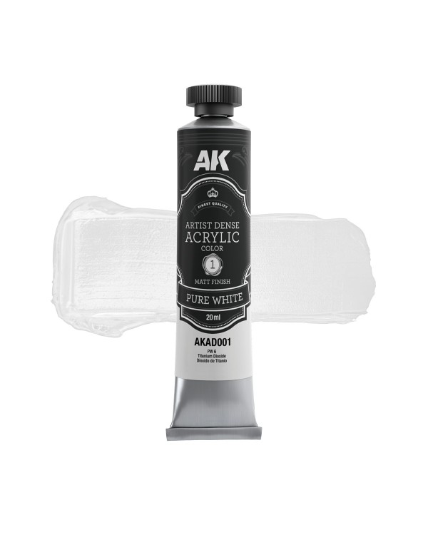 PURE WHITE 20ML – ARTISTIC DENSE ACRYLIC COLOR