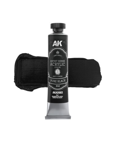 PURE BLACK 20ML – ARTISTIC DENSE ACRYLIC COLOR
