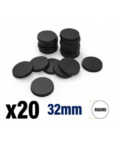 PLASTIC ROUND BASE 32MM X20