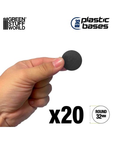 PLASTIC ROUND BASE 32MM X20