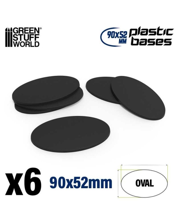 PLASTIC OVAL BASE 90X52MM X6