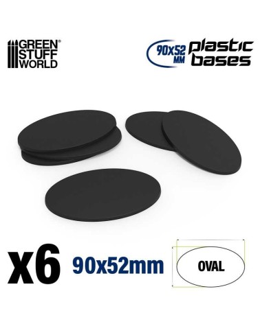PLASTIC OVAL BASE 90X52MM X6