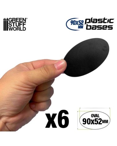 PLASTIC OVAL BASE 90X52MM X6