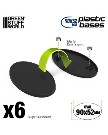 PLASTIC OVAL BASE 90X52MM X6