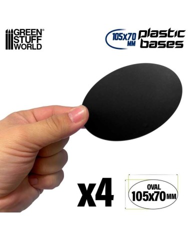PLASTIC OVAL BASE 105X70MM X4