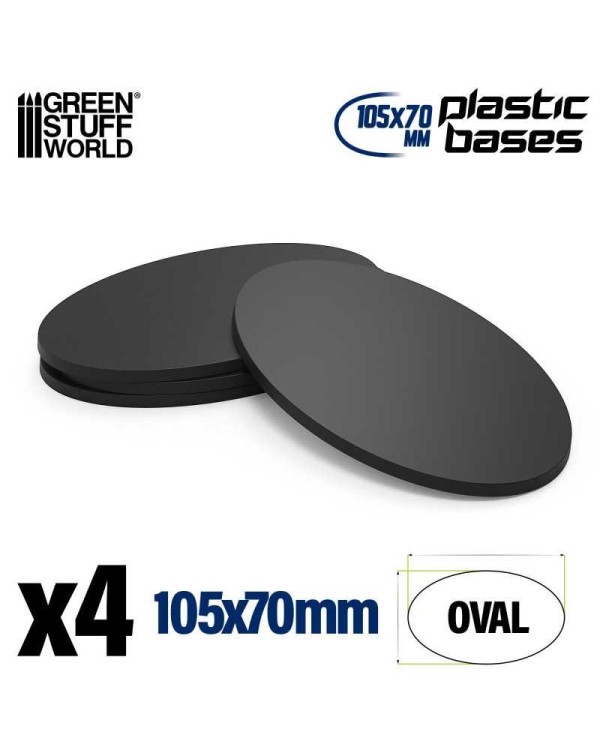 PLASTIC OVAL BASE 105X70MM X4