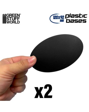 PLASTIC OVAL BASE 120X92MM X2