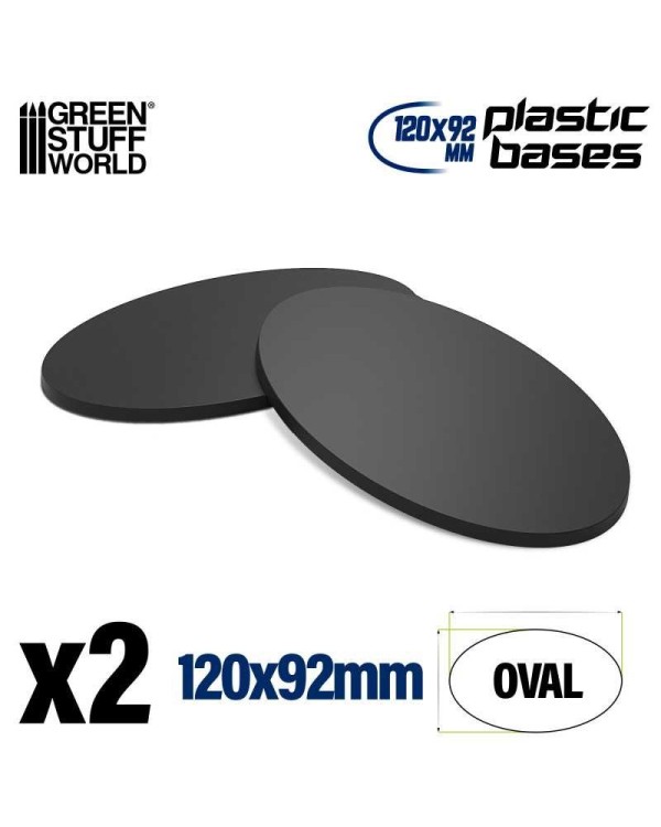 PLASTIC OVAL BASE 120X92MM X2
