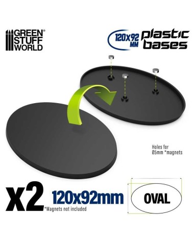 PLASTIC OVAL BASE 120X92MM X2