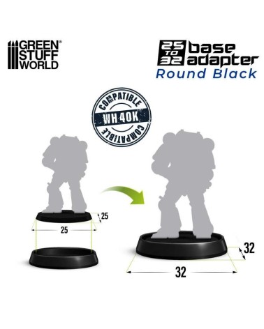 PLASTIC ROUND BASE ADAPTOR 25MM TO 32MM X20