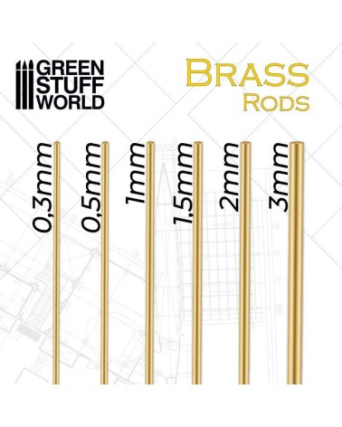 BRASS RODS 0,3MM X5