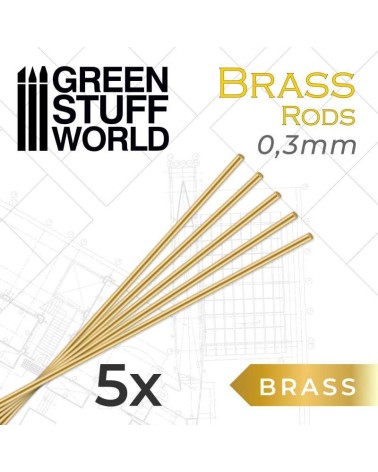 BRASS RODS 0,3MM X5