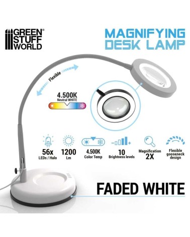 MAGNIFYING DESK LAMP - BLANCO/WHITE