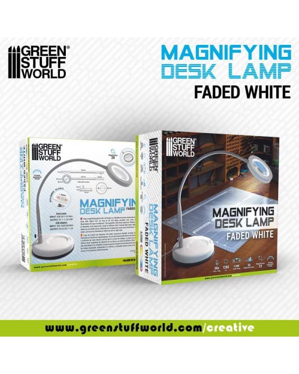 MAGNIFYING DESK LAMP - BLANCO/WHITE