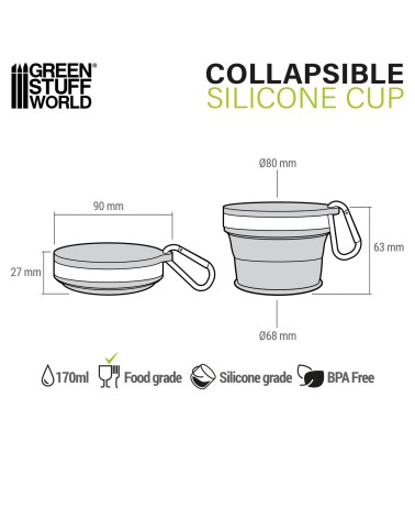 COLAPSIBLE SILICONE CUP 170ML