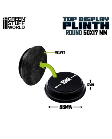 TOP DISPLAY PLINTH ROUND 50X17MM