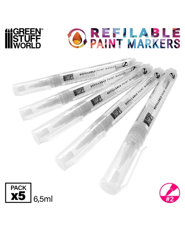 REFILLABLE PAINT MARKERS 2 X5