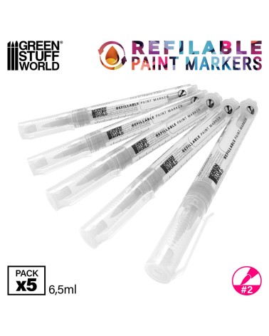 REFILLABLE PAINT MARKERS 2 X5