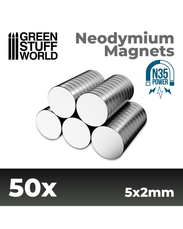 NEODYMIUM MAGNETS 5x2mm - SET X50 (N35)