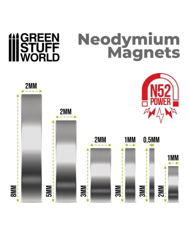 NEODYMIUM MAGNETS 5x2mm - SET X50 (N52)
