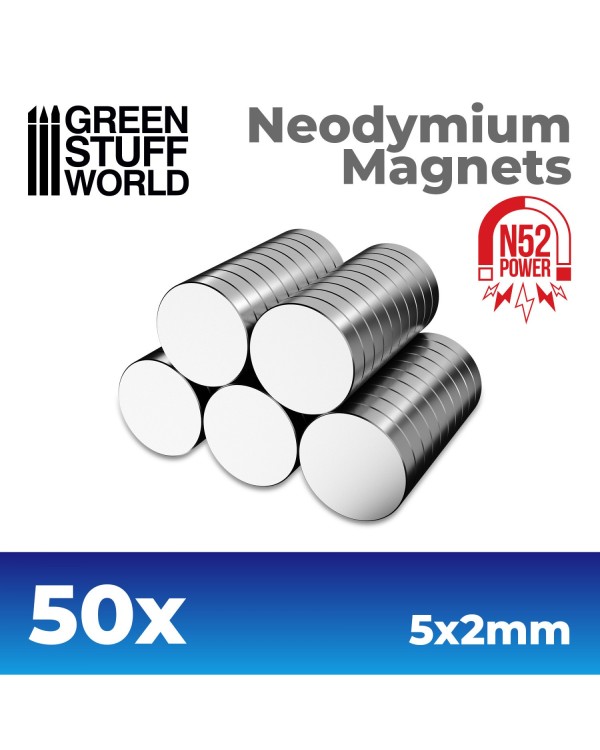 NEODYMIUM MAGNETS 5x2mm - SET X50 (N52)