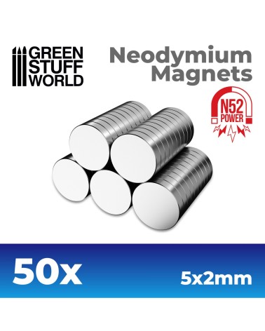 NEODYMIUM MAGNETS 5x2mm - SET X50 (N52)