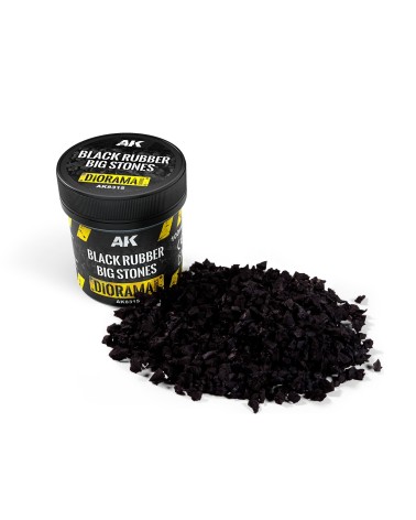 BLACK RUBBER BIG STONES 100ML - DIORAMA SERIES