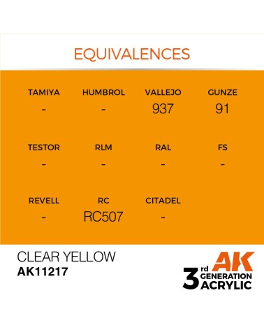 CLEAR YELLOW (17ML) - STANDARD COLOR