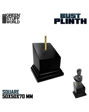 BUST PLINTH SQUARE 5X5 BLACK