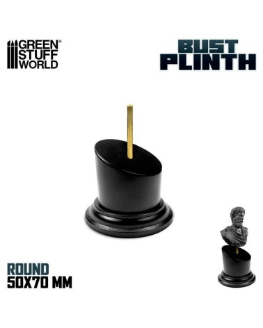 BUST PLINTH ROUND 5X5 BLACK | Comprar en Troll Cave