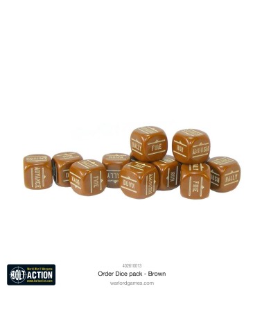 BOLT ACTION: ORDERS DICE PACK BROWN